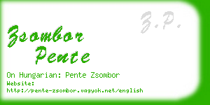 zsombor pente business card